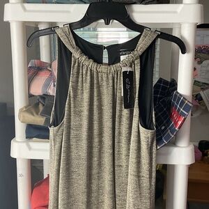Elan Black and Tan Tank Top